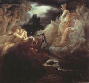 Ossian on the Bank of the Lora,Invoking the Gods to the Strains of a Harp (mk22)